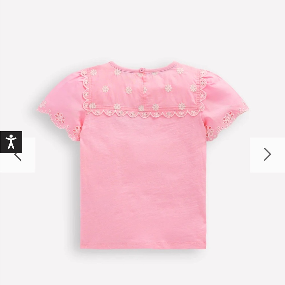 NWT Boden Broderie Sleeve Tee